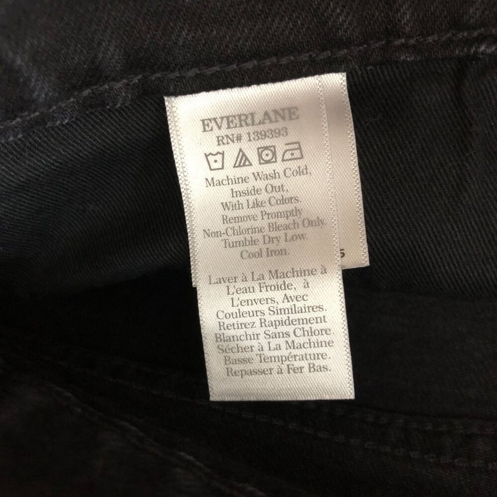 Everlane Womens The Original Cheeky Jeans Stretch Coal Black 32 - Picture 5 of 7